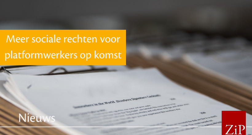Meer sociale rechten voor platformwerkers op komst – ZiPconomy