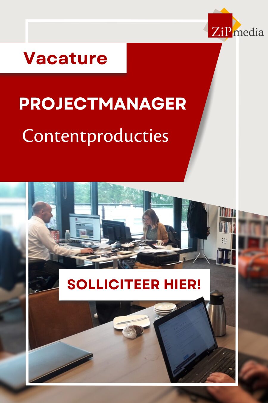 Banner van Vacature Projectmanager contentproducties